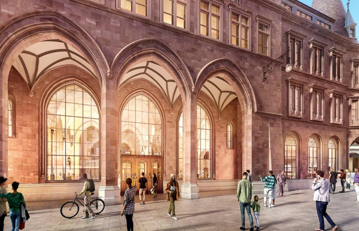 Alte Hauptpost Basel, Visualisierung der sanierten Fassade